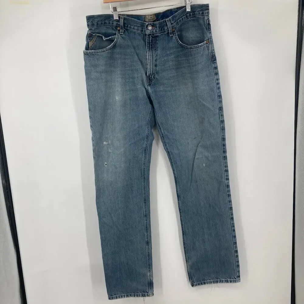 Ariat Loop Lock Thrashed Western Cowboy Jeans Medium Wash 38
